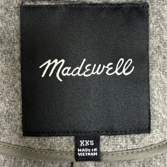 EUC Women's MADEWELL Carrington‎ Wool Blend Blazer One-Button Gray | Size XXS - Picture 8 of 10